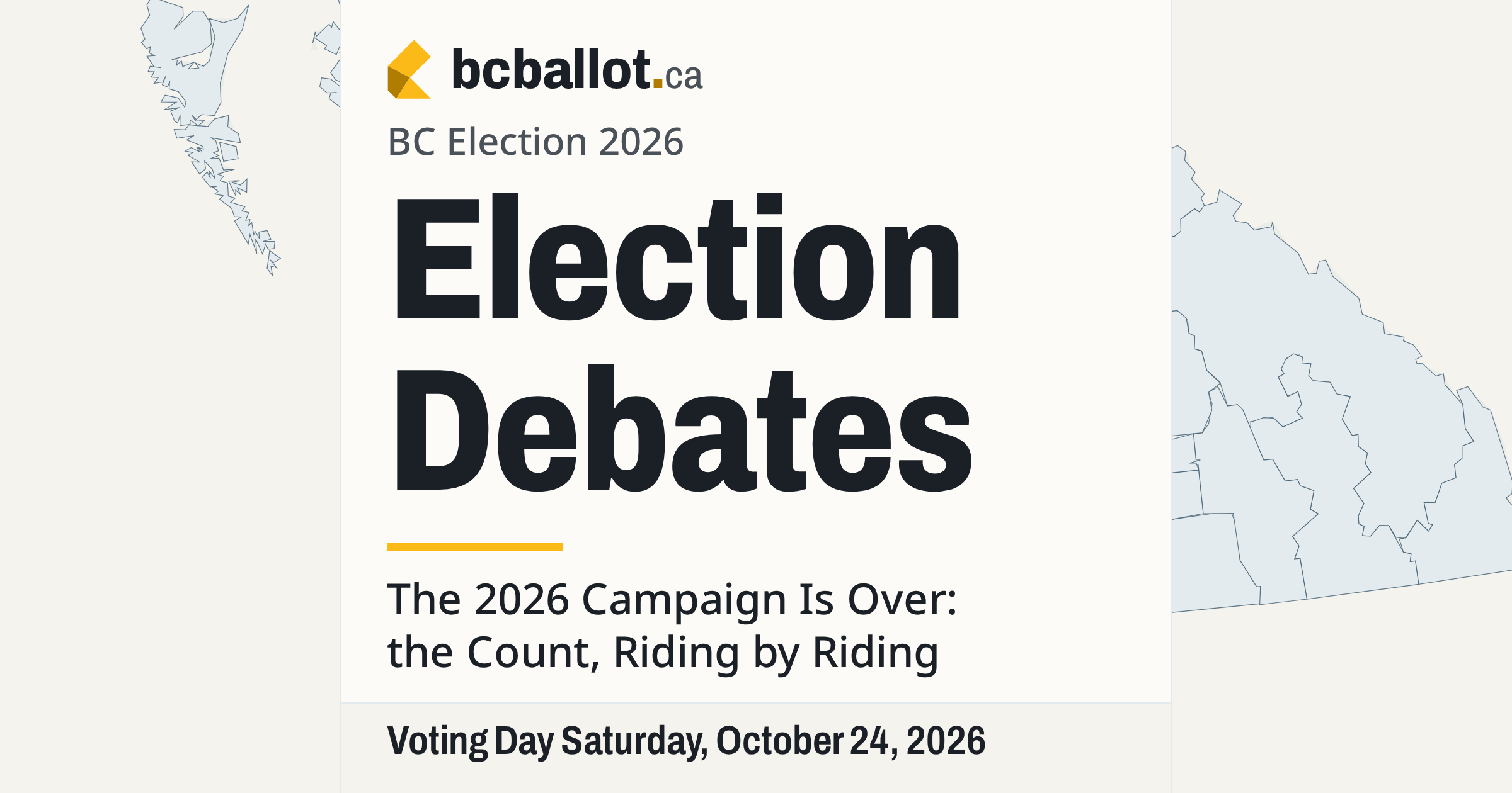 Leader Debate BC election debate 2026: The campaign is over · BC Ballot