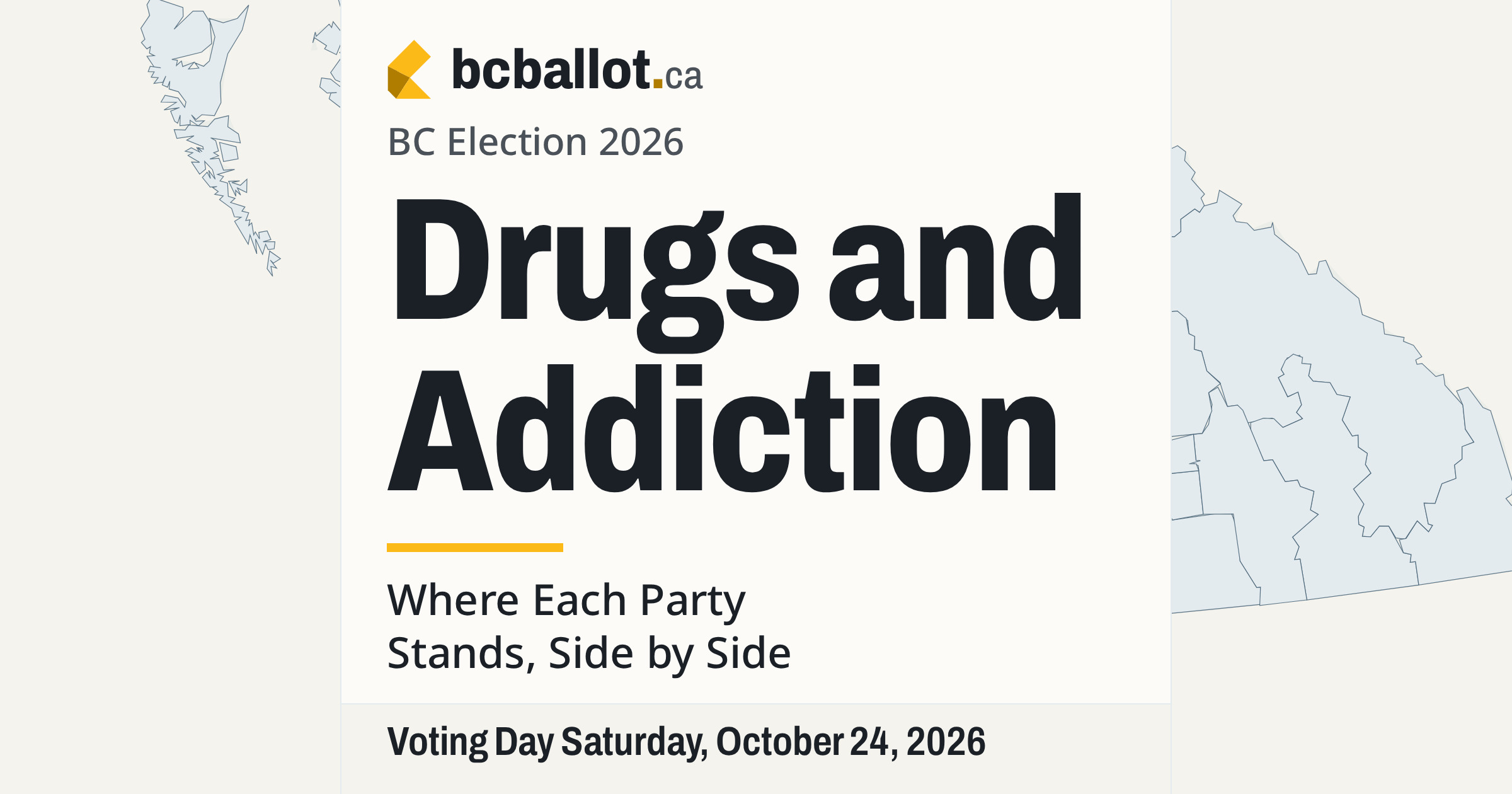 Drugs and addiction: Where each BC party stands, 2026