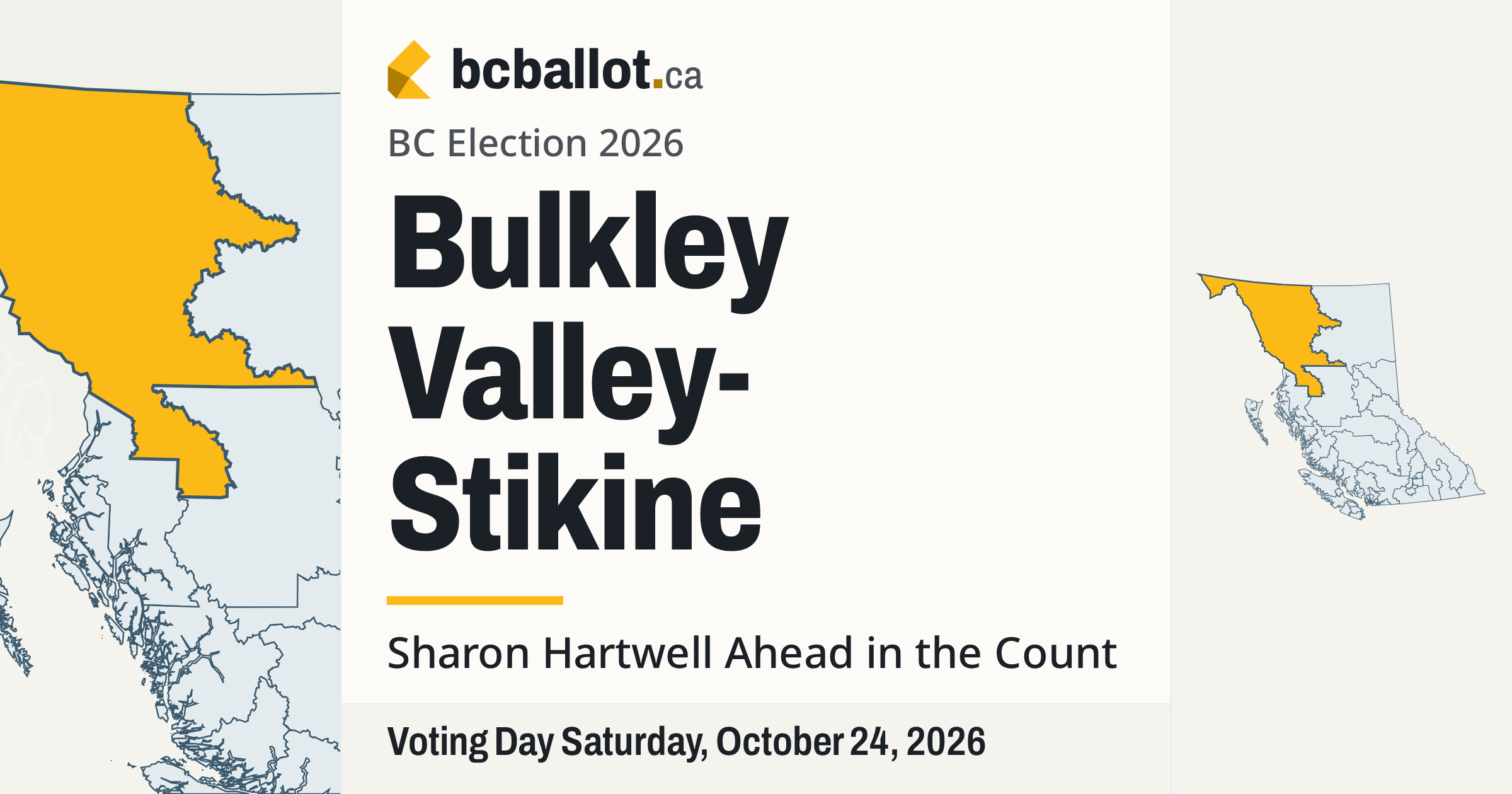 Bulkley Valley-Stikine election results 2026: BC election