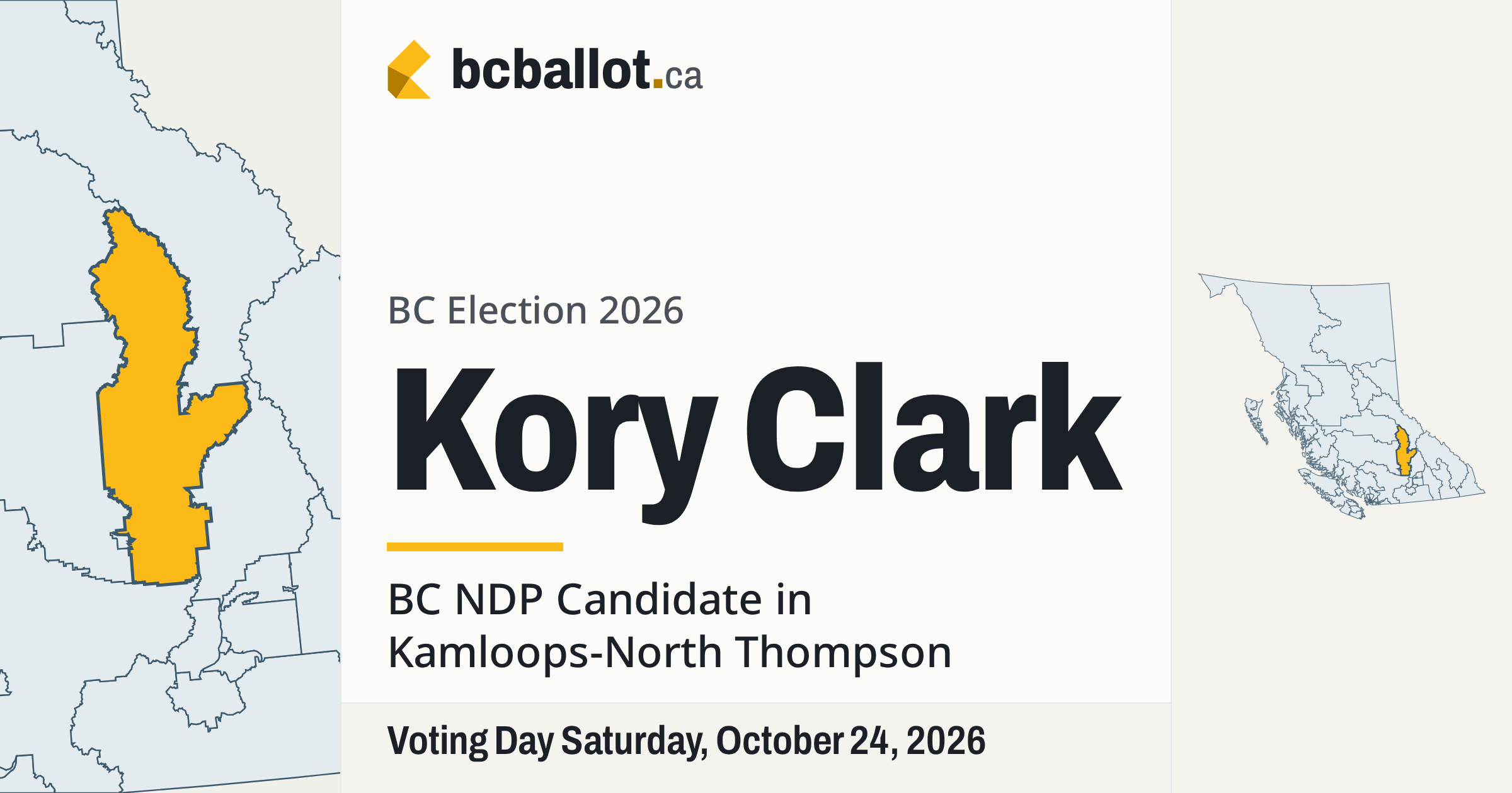Kory Clark: BC NDP candidate in Kamloops-North Thompson