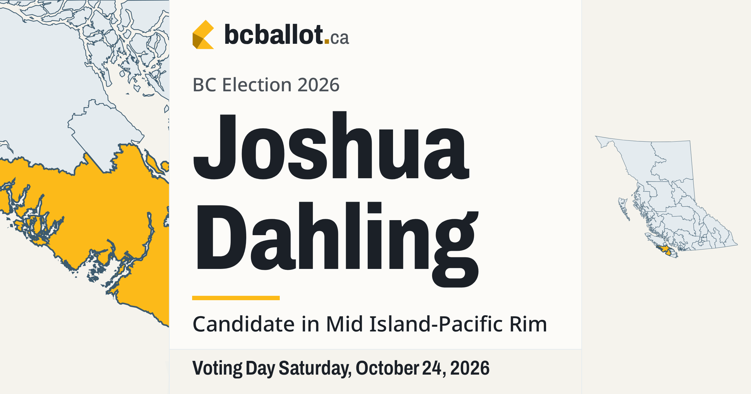 Pasifi Rim Joshua Dahling: Candidate in Mid Island-Pacific Rim