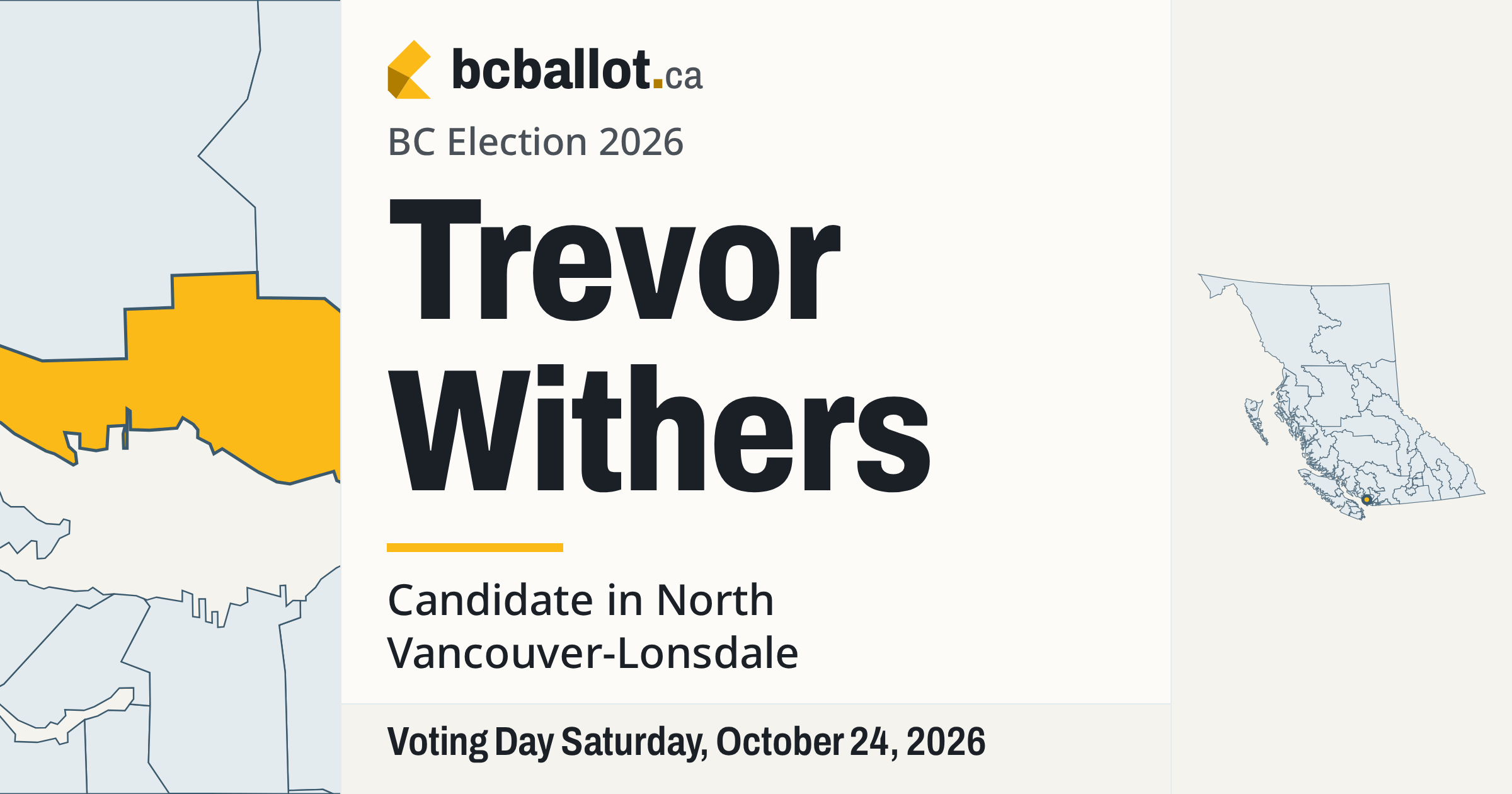 Trevor Withers: Candidate in North Vancouver-Lonsdale