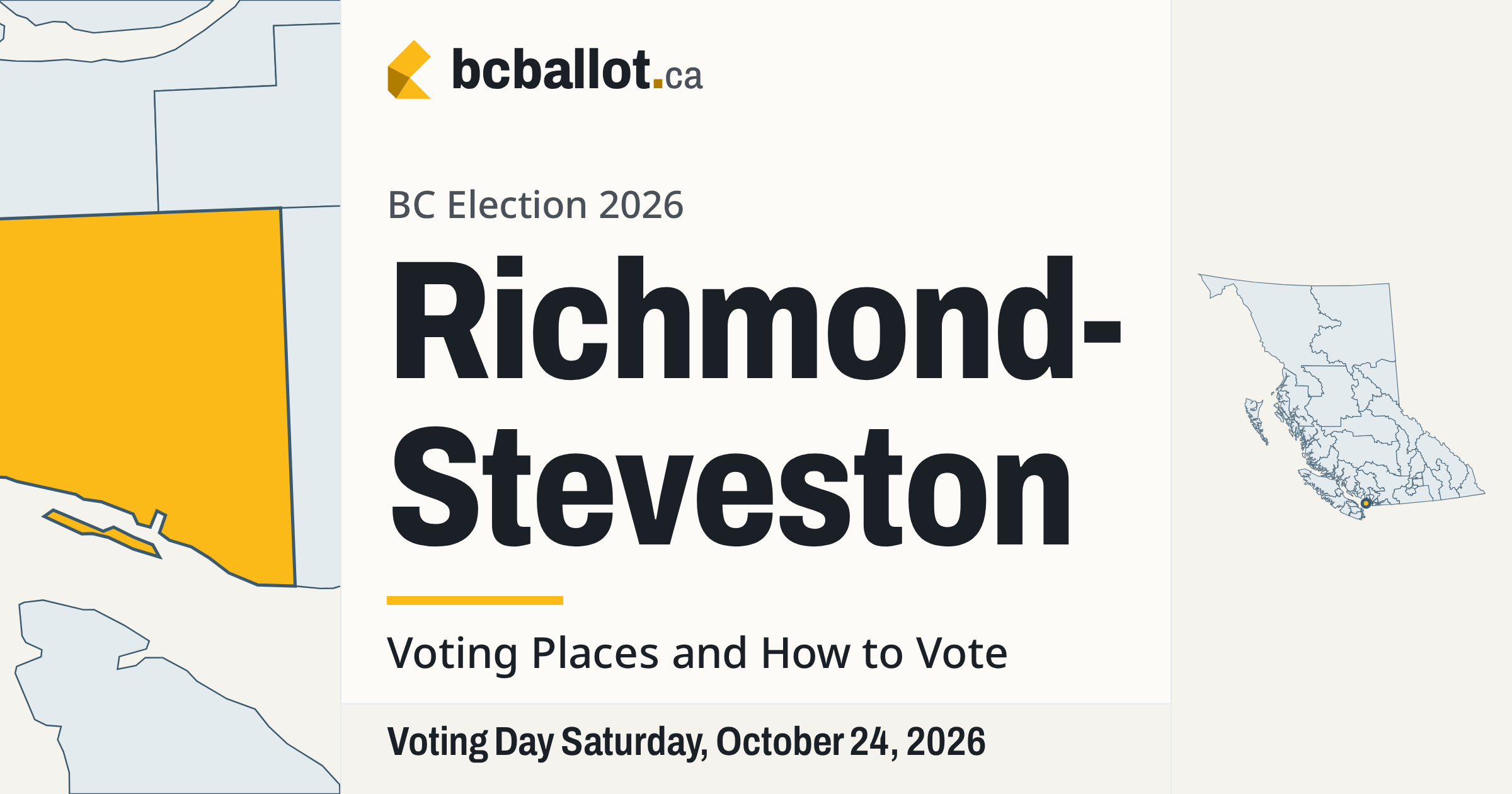 Where to vote in Richmond-Steveston · BC Ballot