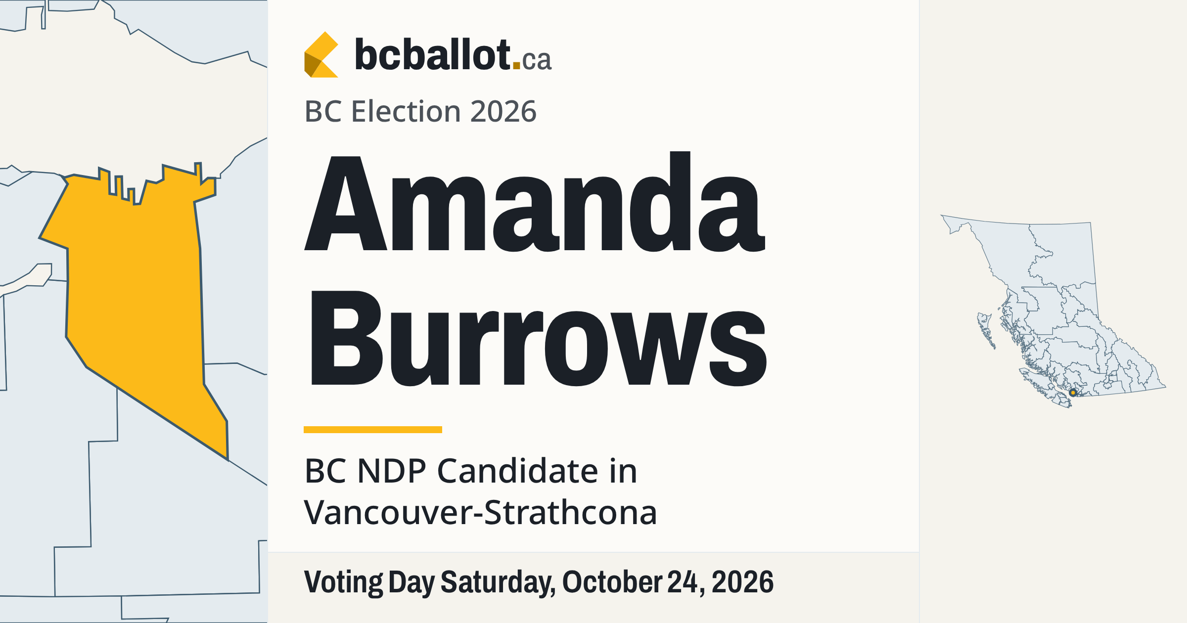 Amanda Burrows: BC NDP candidate in Vancouver-Strathcona